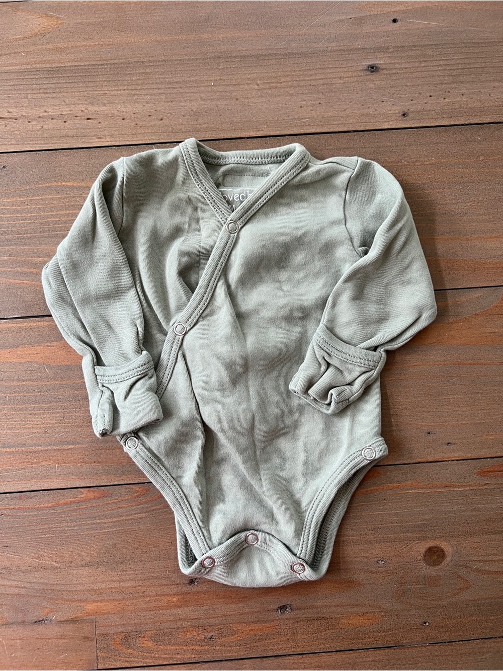 L’ovedbaby Organic Cotton Wrap-Front One-Piece Bodysuit - 0-3 Months